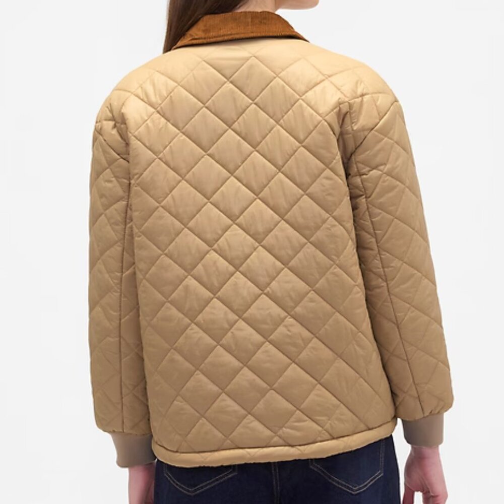 GAP Golden Khaki Brown Relaxed Quilted Nylon Jacket/NWT/L - Picture 2 of 14